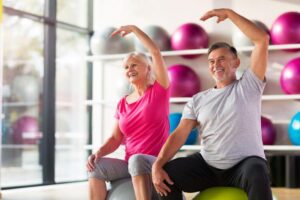 The connection between exercise, diet, and healthy aging